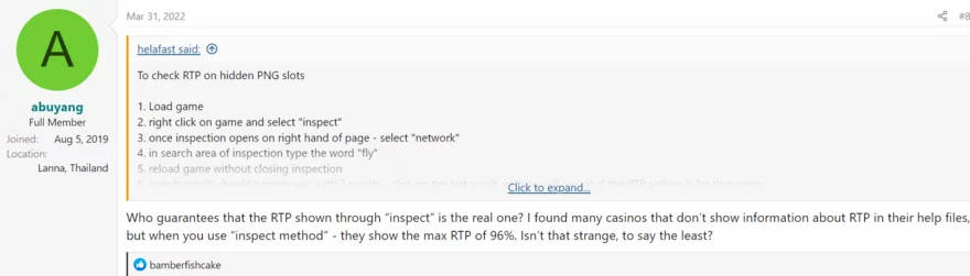 Online casino fórum - vlákno - příspěvek