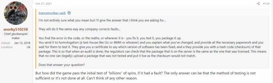 Online casino fórum - vlákno - příspěvek