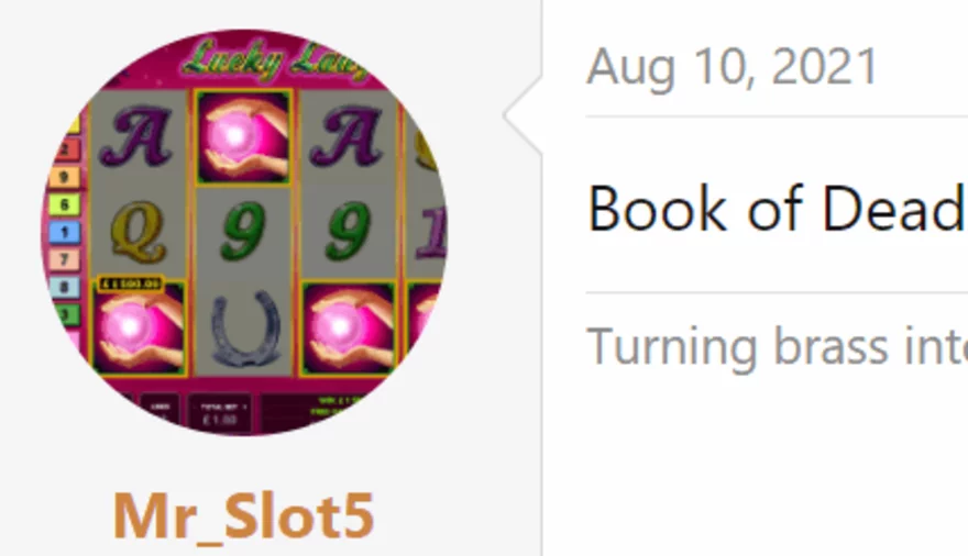 Online casino fórum vlákno - příspěvek