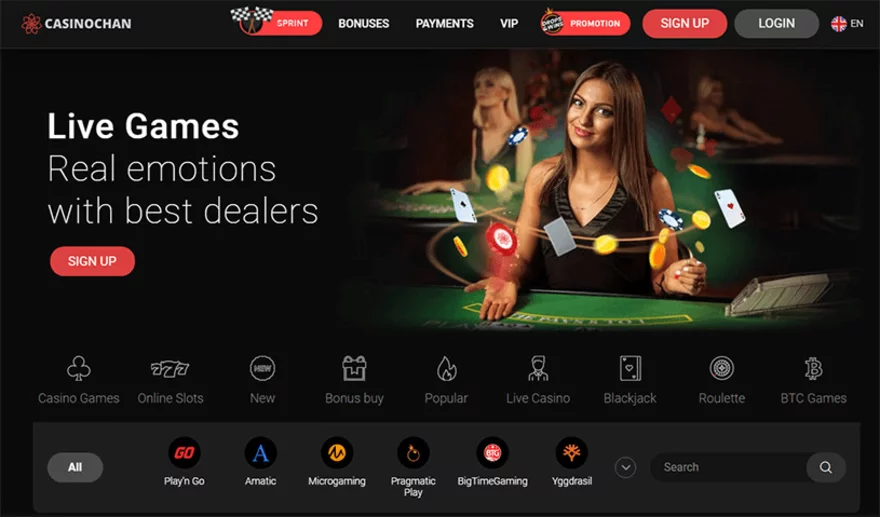 CasinoChan casino homepage