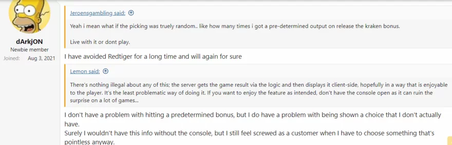 Online casino fórum vlákno - příspěvek