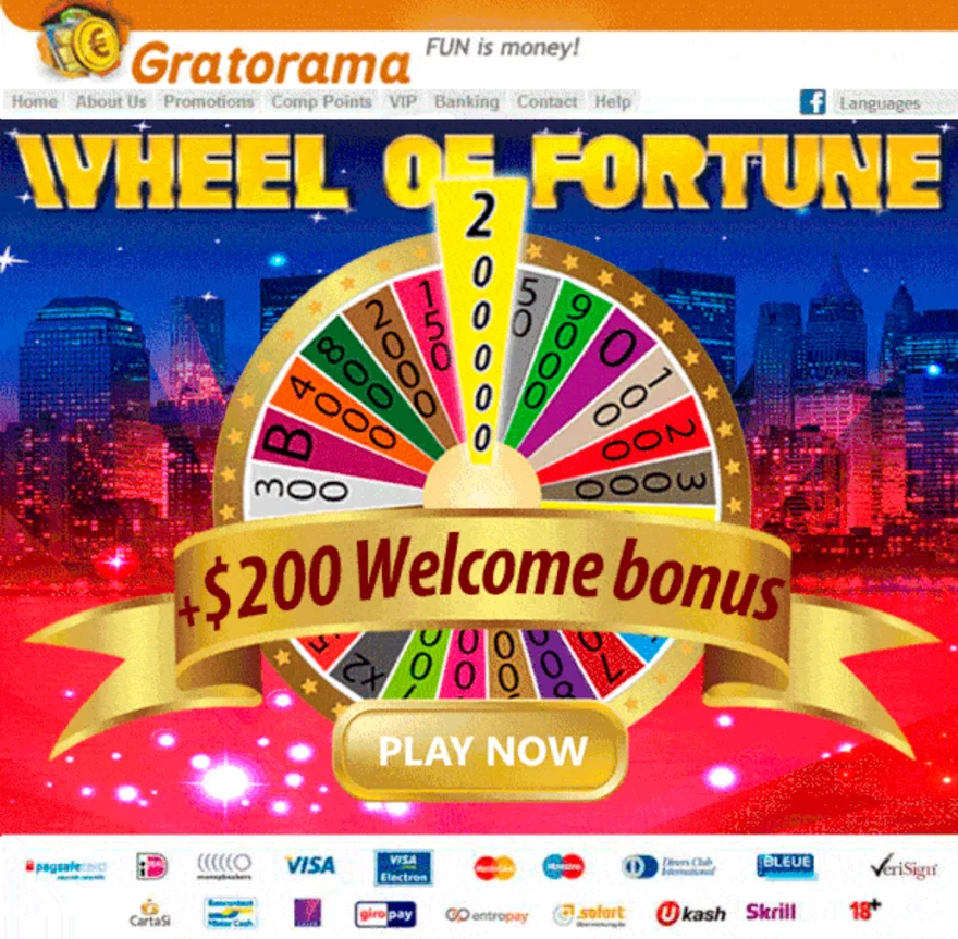 Kolo štěstí online v Gratorama Casinu