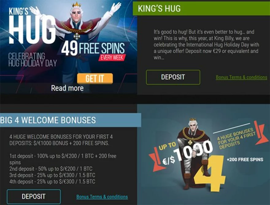 King Billy Casino promoakce