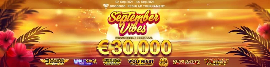 September Vibes turnaj - příklad casino turnaje