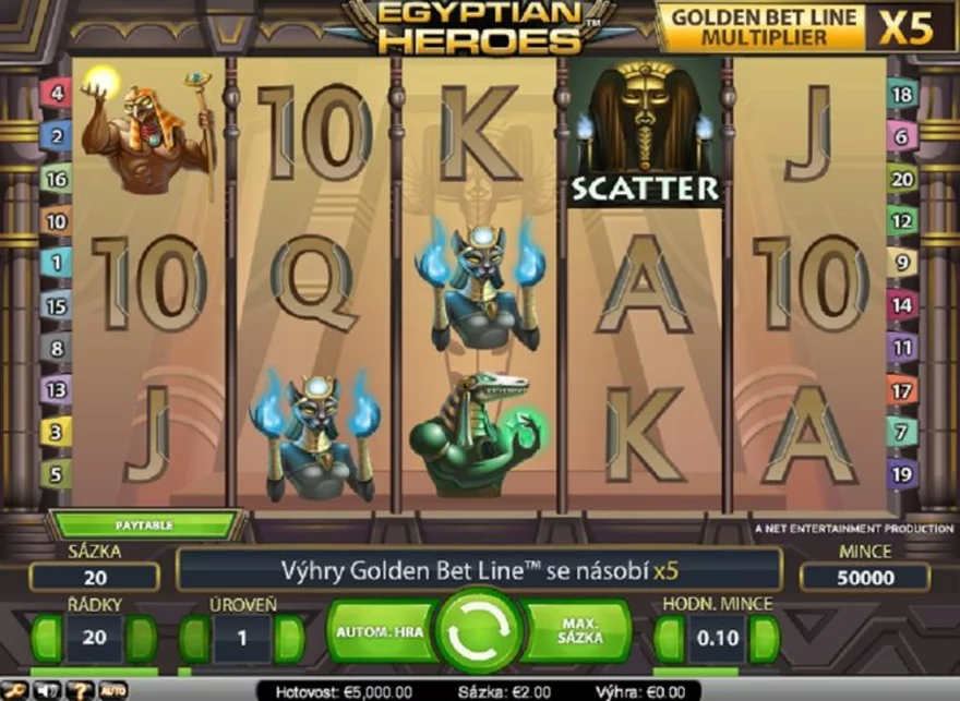 Výherní automat Egyptian Heroes