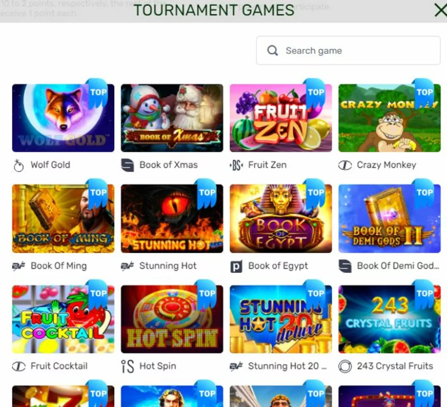 Lucky Bird turnaj - zapojené hry