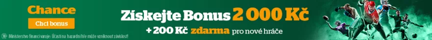 200 Kč za registraci zdarma u Chance
