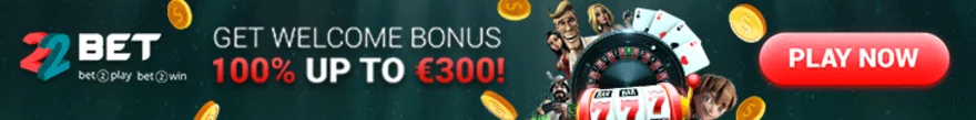 Registrační bonus v online casinu 22bet