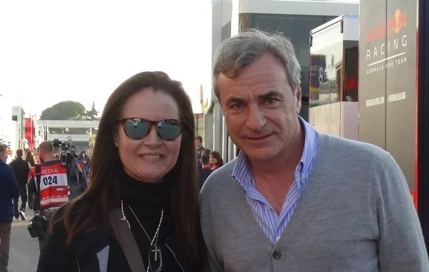 Carlos Sainz s manželkou