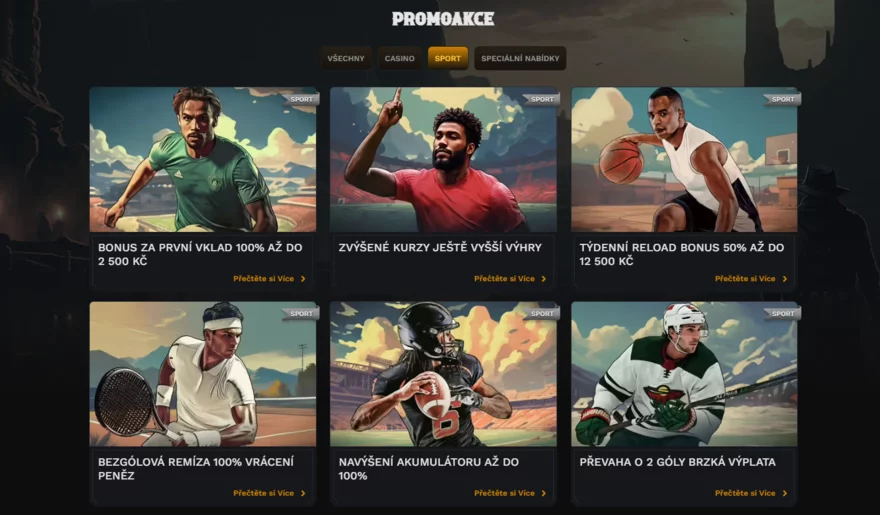 Bonusy a promoakce Wildsino sportsbook