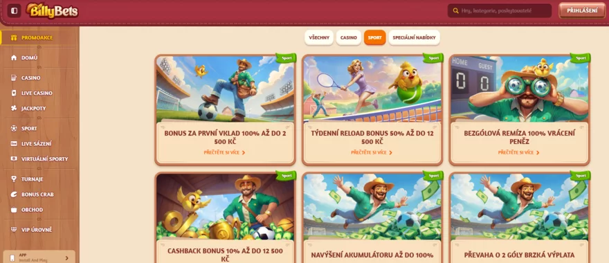BillyBets sportovní sázení