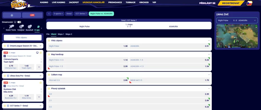 MrPacho live stream & live sázky