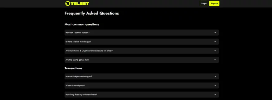 Telbet FAQs
