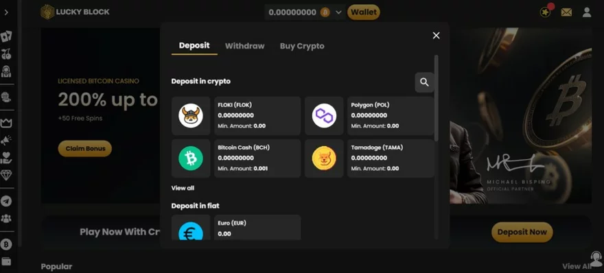 LuckyBlock platební metody
