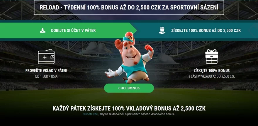 Páteční reload u 22bet