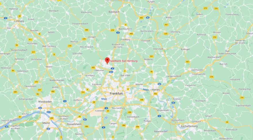 Spielbank Bad Homburg - mapa
