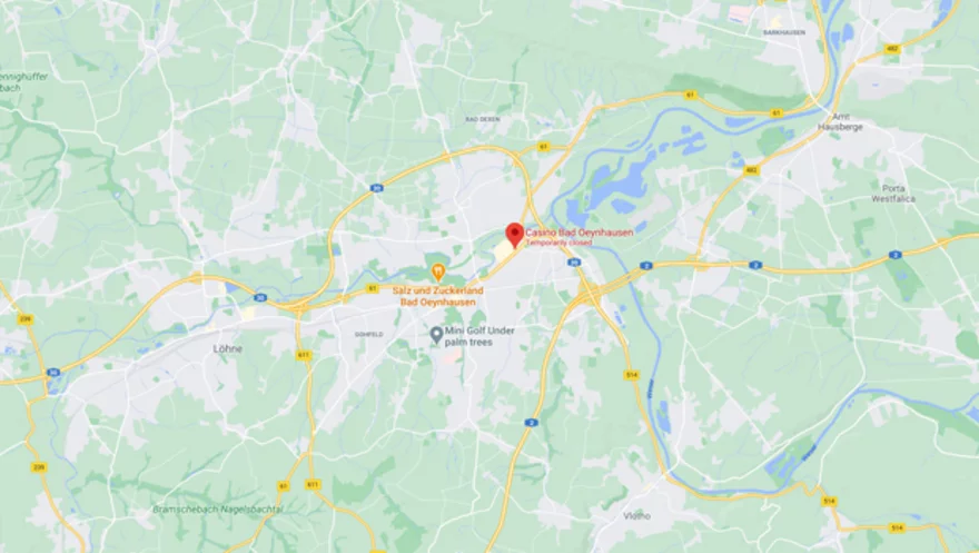 Casino Bad Oeynhausen - mapa