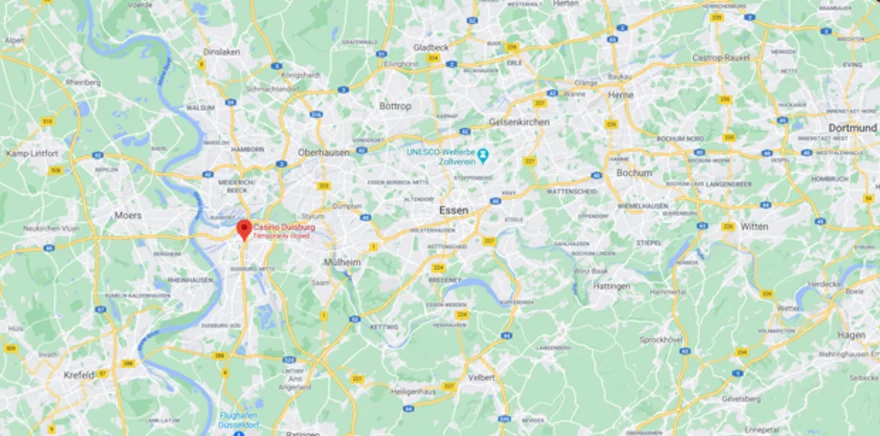 Casino Duisburg - mapa