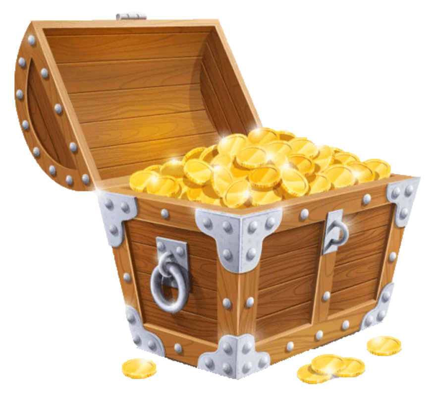 Truhla se zlatem podobná té v online casinu Wazamba