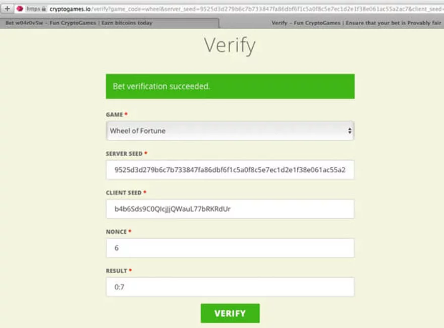 Princip provably fair