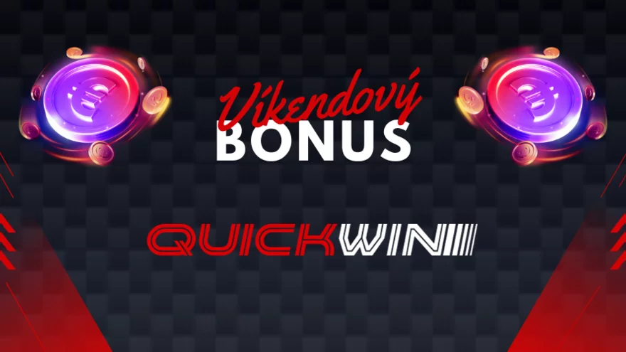 Využijte víkendový Reload Bonus v casinu QuickWin a získejte až 17,500 Kč + 50 FS!