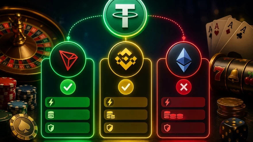 Jakou síť pro USDT zvolit při vkladu do casina? TRC20, ERC20 nebo BEP20