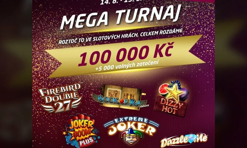 Srpnový MEGA turnaj o 100 000 Kč a 5 000 volných zatočení v SynotTIPU startuje právě dnes!