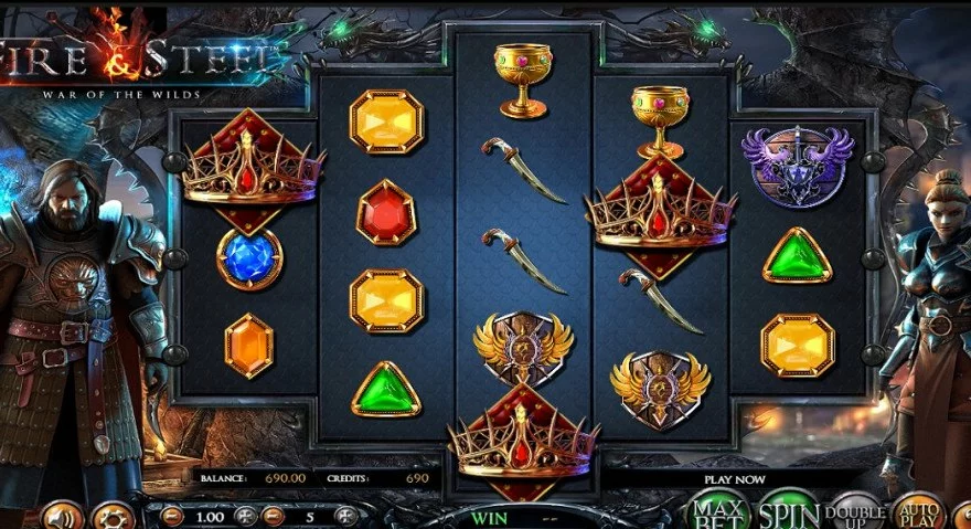 10 Free Spins na automat Fire & Steel v casinu Play24Bet
