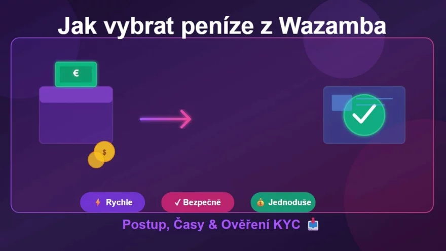 Jak vybrat peníze z Wazamba: postup, časy a ověření (KYC) 📥