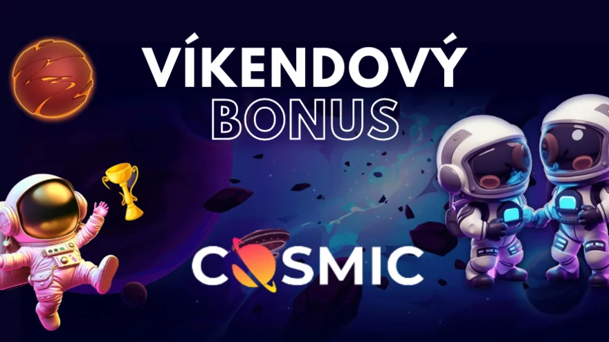 Kosmický víkend: Zahrajte si v CosmicSlot casinu a získejte 50% Víkendový Bonus + 50 FS!