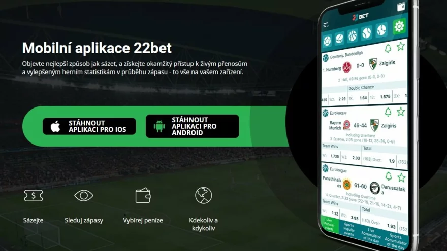 22Bet aplikace pro kurzové sázení
