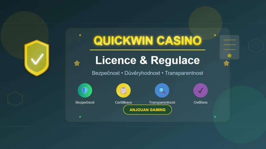 Licence Quickwin casina: regulace, bezpečnost a na co si dát pozor 🔎