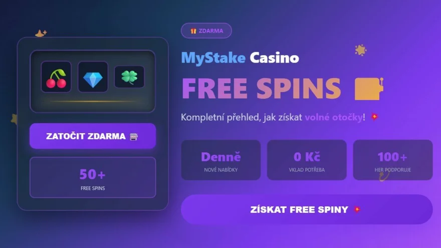 Free spins v MyStake casinu 🎰 | Kompletní přehled, jak získat volné otočky 💥