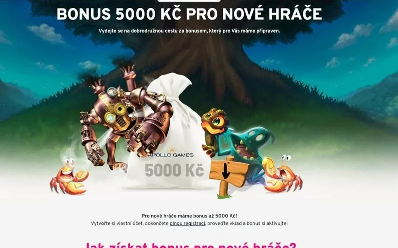 Jaký je welcome bonus Apollo Games Casina?