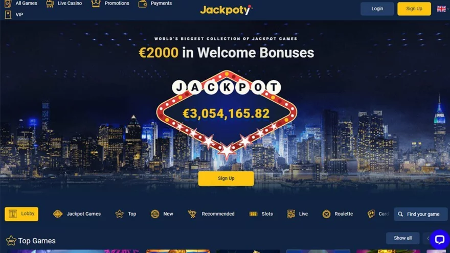 Přivítejte Jackpoty Casino! ᑕ❤️ᑐ