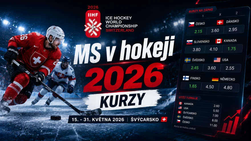 Kurzy MS v hokeji 2026 — srovnání 5 sázkovek