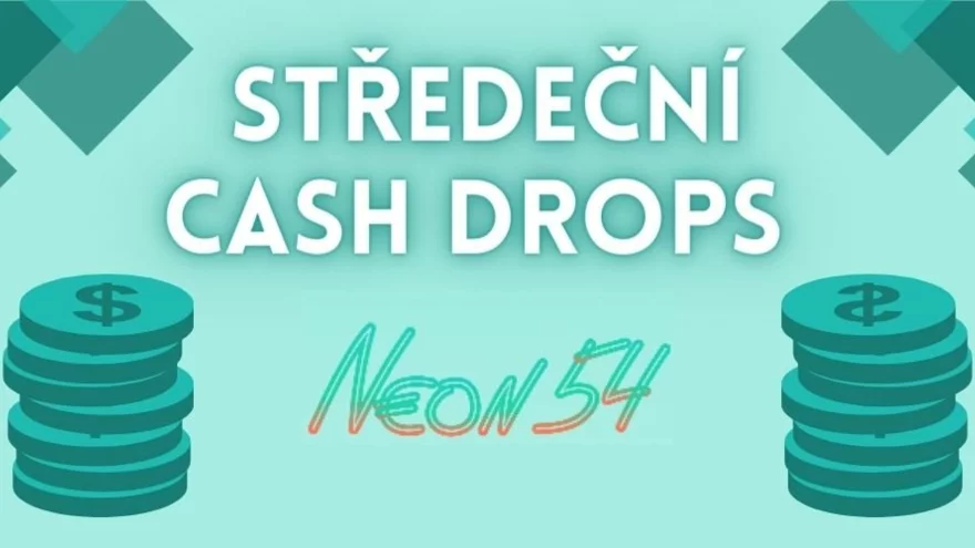 Středeční Cash Drops v casinu Neon54: Získejte až 25,000 Kč!