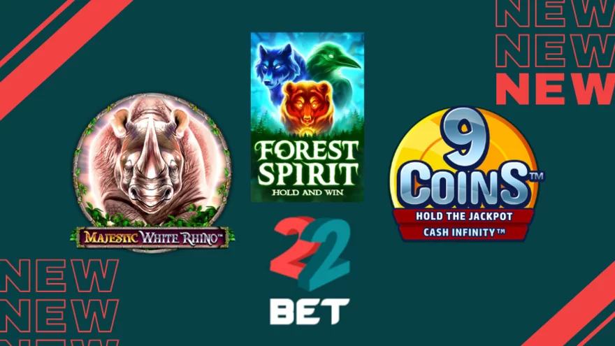 Zahrajte si ty nejnovější sloty od předních vývojářů v casinu 22bet!