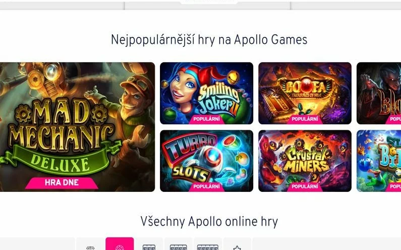Recenze online automatů od Apollo Games