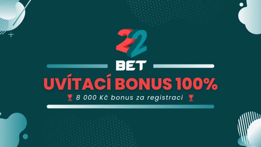 Využijte bonus za registraci v casinu 22Bet a získejte až 8 000 Kč!