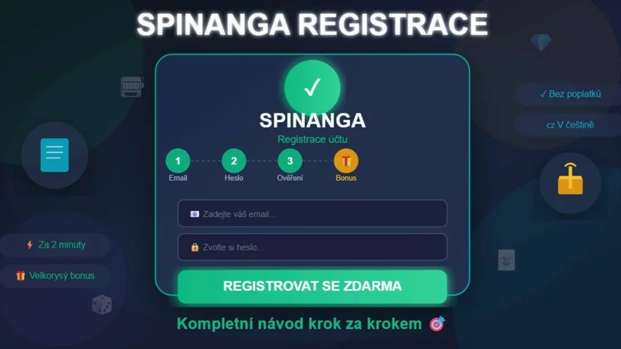 Spinanga casino registrace: Kompletní návod krok za krokem 🎯