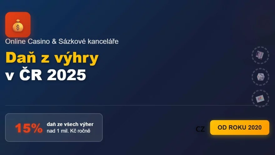Daň z výhry v online casinu a sázkových kancelářích