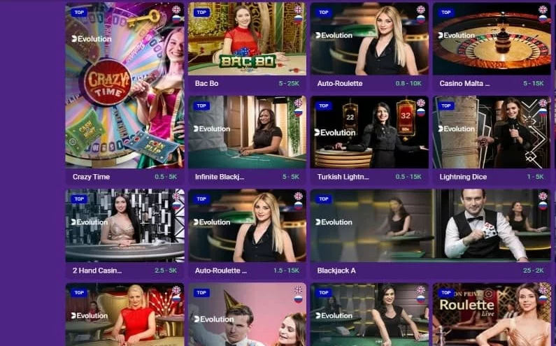 ⭐Jaké hry nabídne živé casino BetPlays?⭐